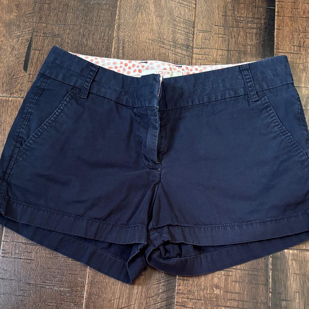 J. Crew Navy Blue Cotton Chino Shorts